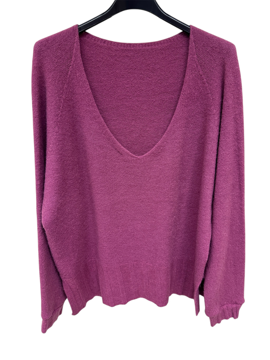 V-Neck Sweater in Alpaca-Viscose Blend